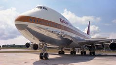 Qantas' first Boeing 747 jumbo jet 