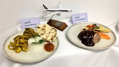 Sampling SQ's business class Book the Cook menu
