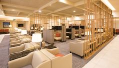 Singapore Airlines' business class lounge, London