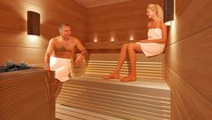 Finnair's Platinum Wing lounge has its own sauna