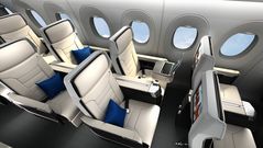 Here is Breeze's Airbus A220 ‘first class’ seat