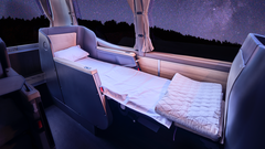This &lsquo;business class&rsquo; bus has lie-flat beds