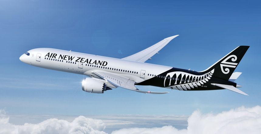 Most of AirNZ's Dreamliners will carry this white-and-black colour scheme Air New Zealand