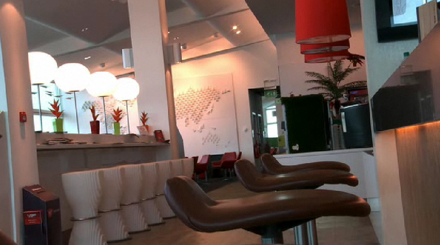 Grownups in the v-room get their own special area -- the bar -- too.