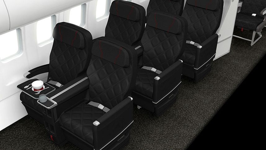 QantasLink Boeing 717 business cabin Supplied