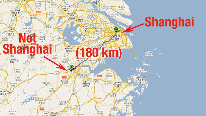 Jetstar confused over location of Shanghai.