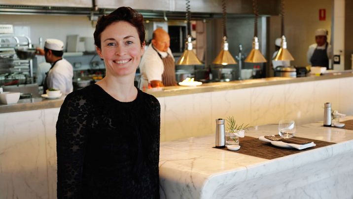 Fine dining at the Qantas First Lounge