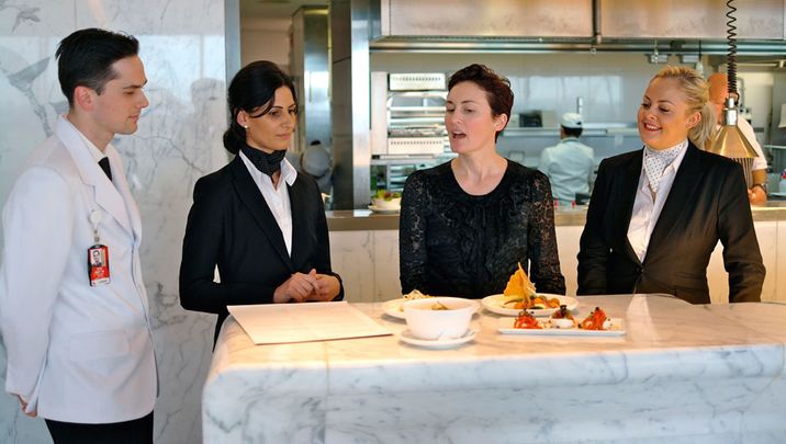 Seasonal menus at the Qantas First Lounge