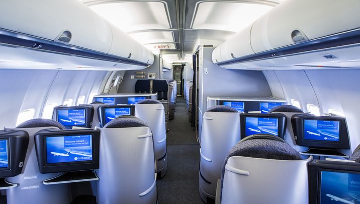 United B757 BusinessFirst LA-NYC