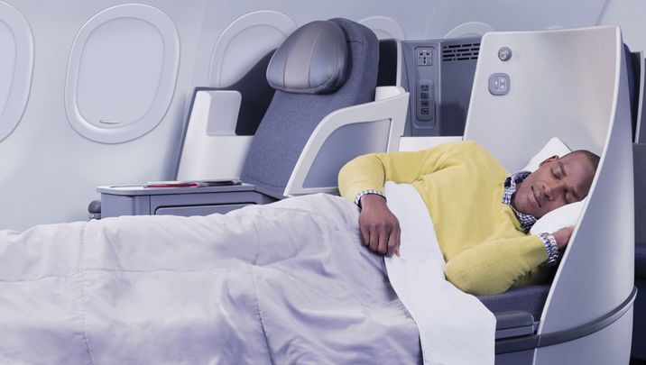 AA A321T business class New York-LA
