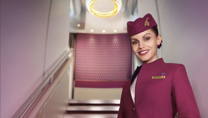 Business class in Qatar Airways' Airbus A380