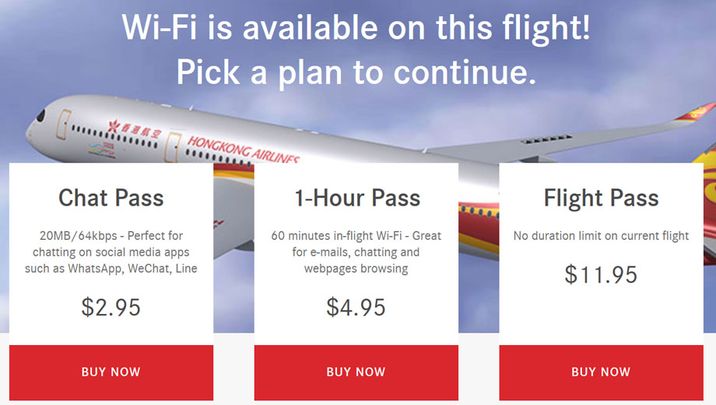 Hong Kong Airlines Airbus A350 inflight Internet