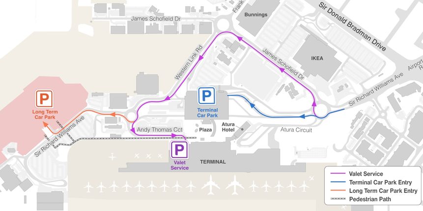 Drive right up to the terminal and drop your car off with the valet parking concierge.