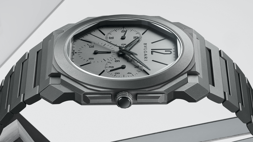 The Bvlgari Octo Finissimo is incredibly thin — 6.9mm at its thickest point, and the mechanical movement inside is an incredible 3.3mm.