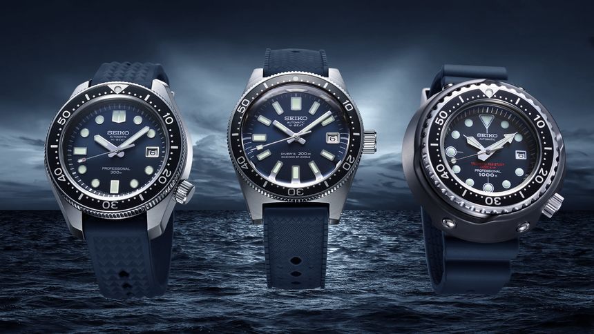 New kids on the block: from left to right, the Seiko Prospex SLA039, SLA037 and SLA041