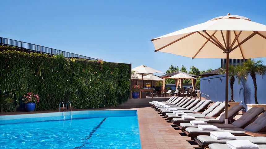 Four Seasons' outdoor pool is a gem on a nice day