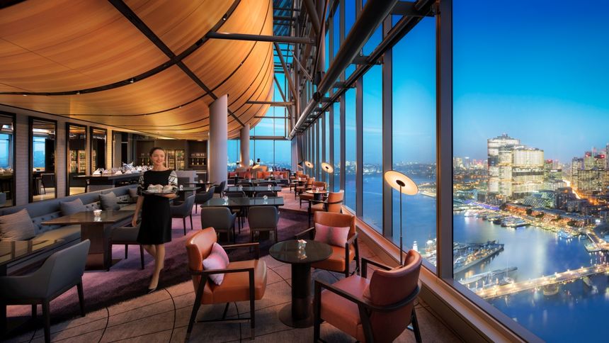 The Club Millésime lounge sits high on Level 35