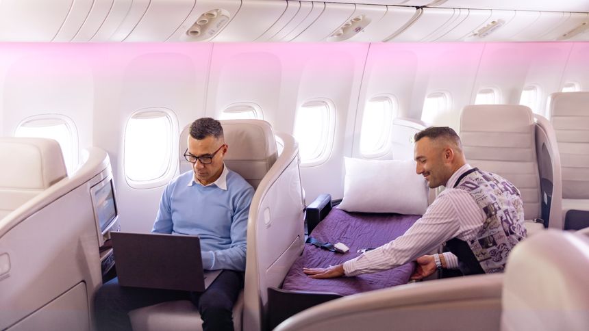 Air New Zealand's Boeing 787 Auckland-New York business class.