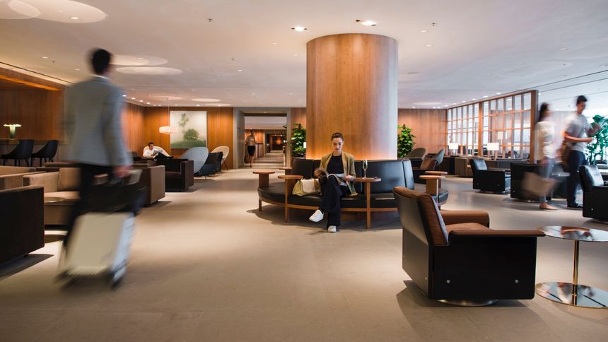 Cathay Pacific's The Pier Business lounge.