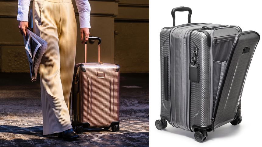 The case has a built-in USB-C port, 3-stage telescopic handle and split case zip entry.