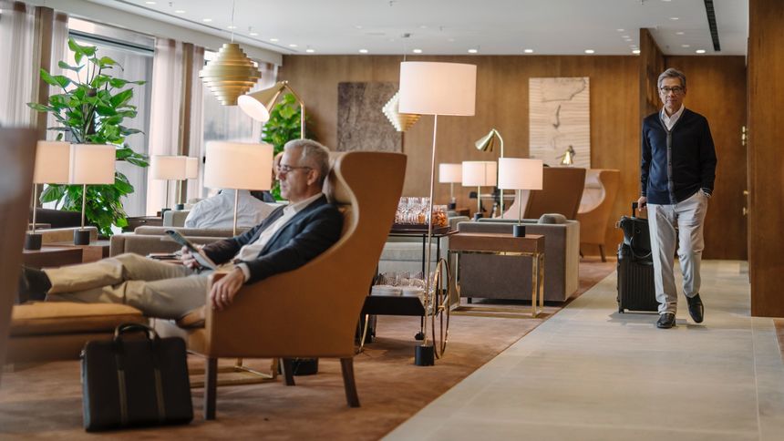 Cathay Pacific's The Pier First lounge.