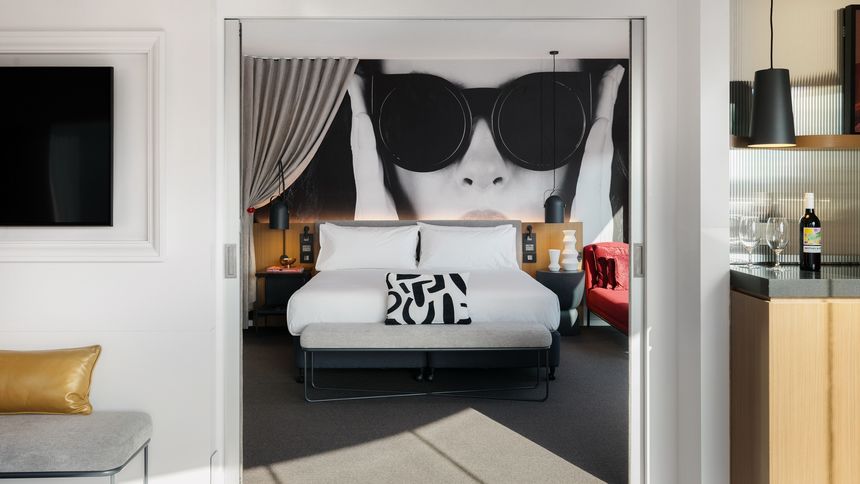 A One Bedroom Suite at the recently-debuted Hotel Indigo Melbourne on Flinders.