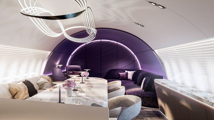 Customisable lighting can instantly change the mood.