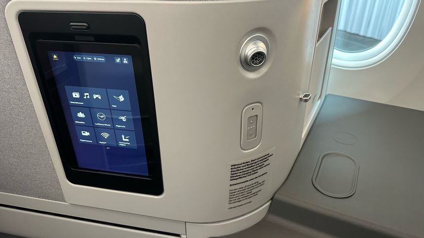 A clever touch: each Allegris business class seat includes this personal air vent.