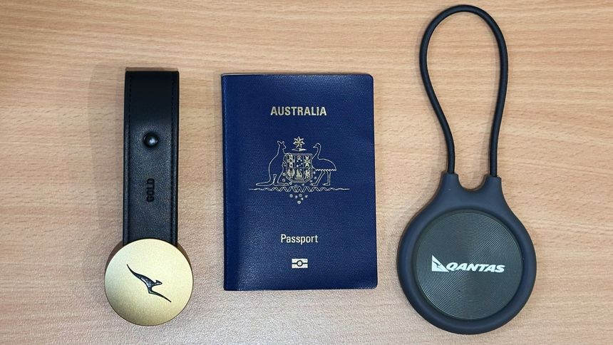 Qantas Luggage Tags are surprisingly large and hefty.