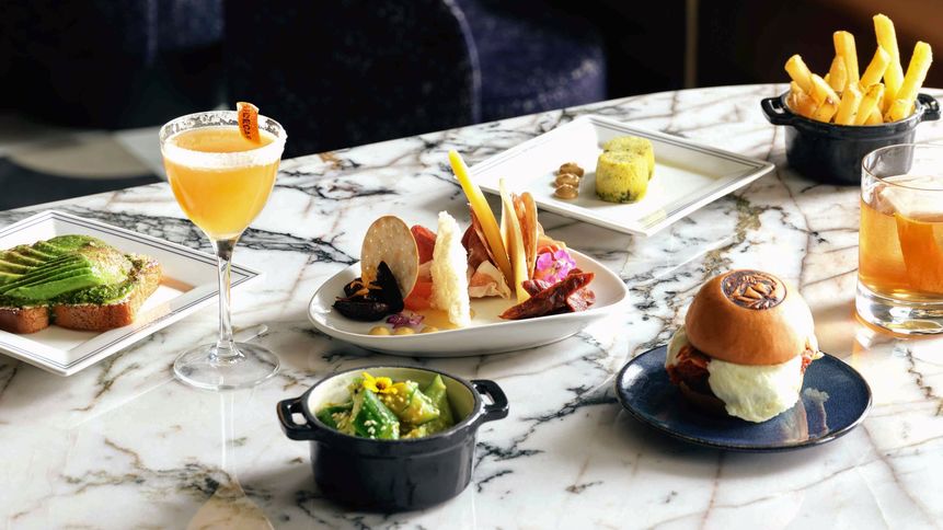 Dining at American Express' new Sidecar lounge at Las Vegas.