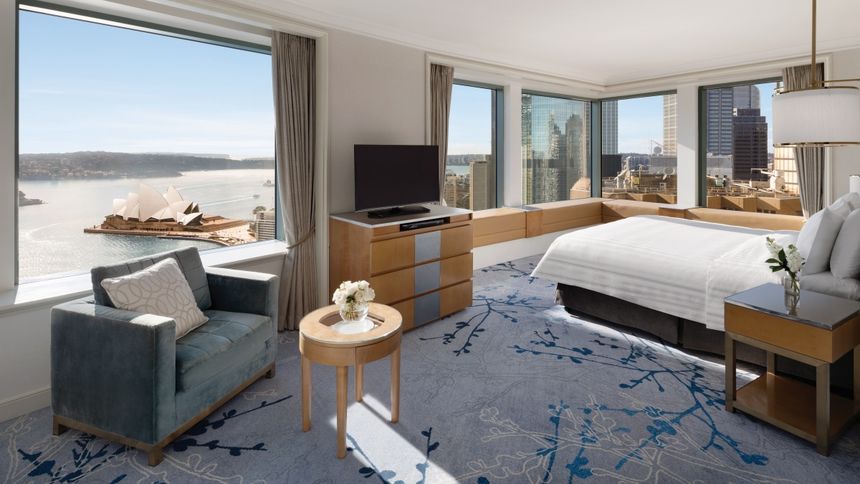 A Premier Harbour Bridge Room at Shangri-La Sydney