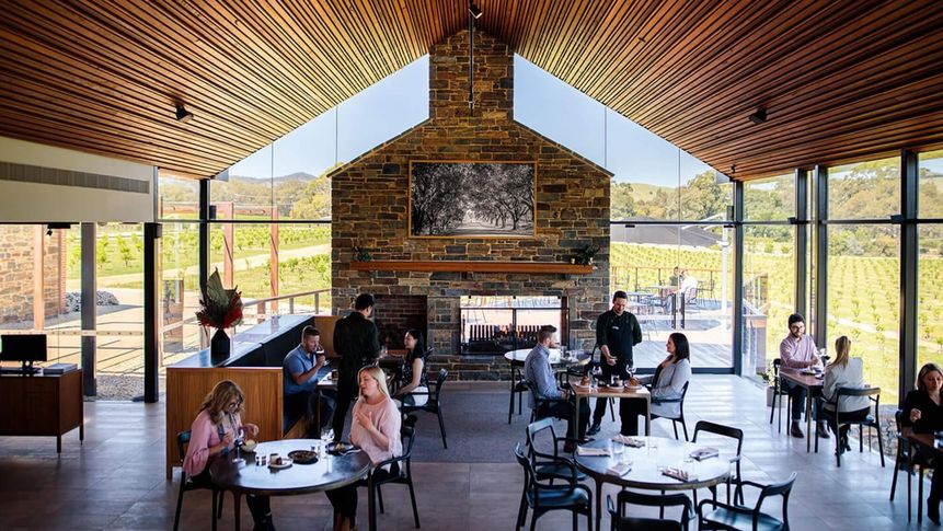 Dining with a view in the St Hugo restaurant.