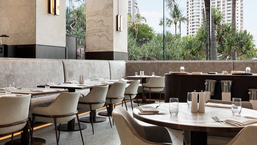 The Citrique dining room sits alongside the hotel's lagoon pool.