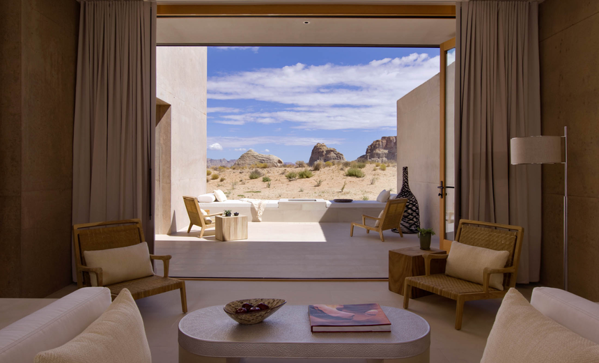 A suite at Amangiri in Utah.