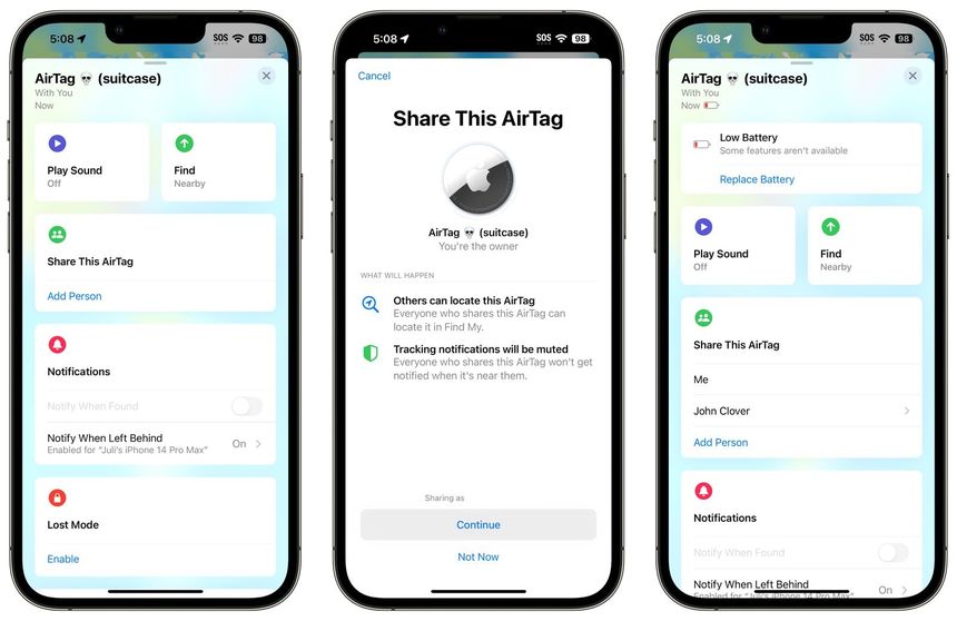 How to share your AirTags in iOS 17.