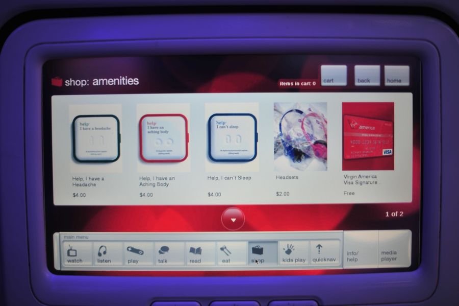 They sell pain pills onboard Virgin America. Now that's progressive.