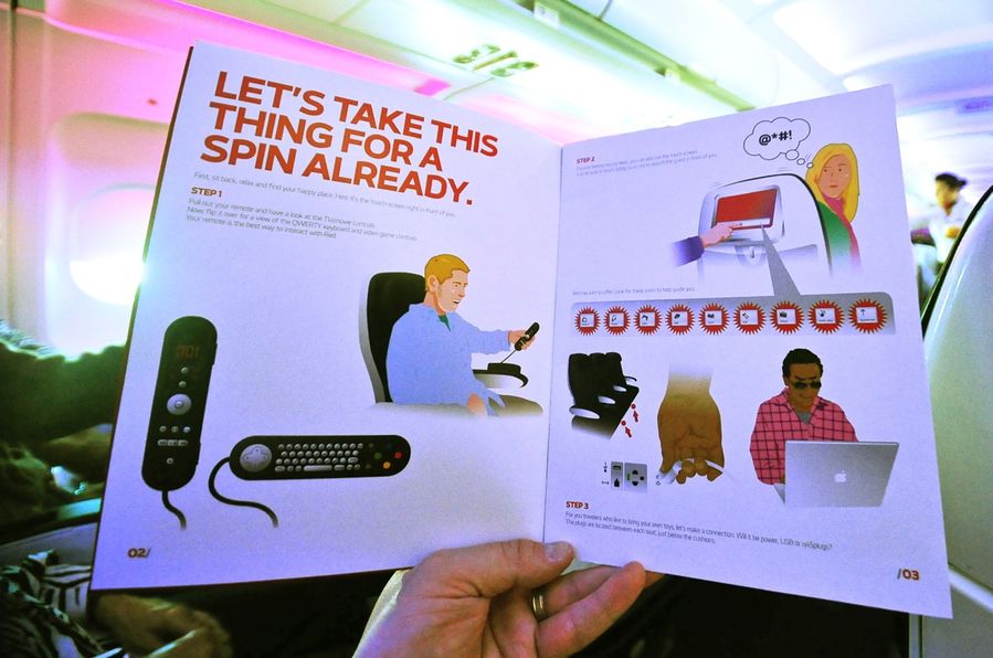 The inflight guide is pretty funny.