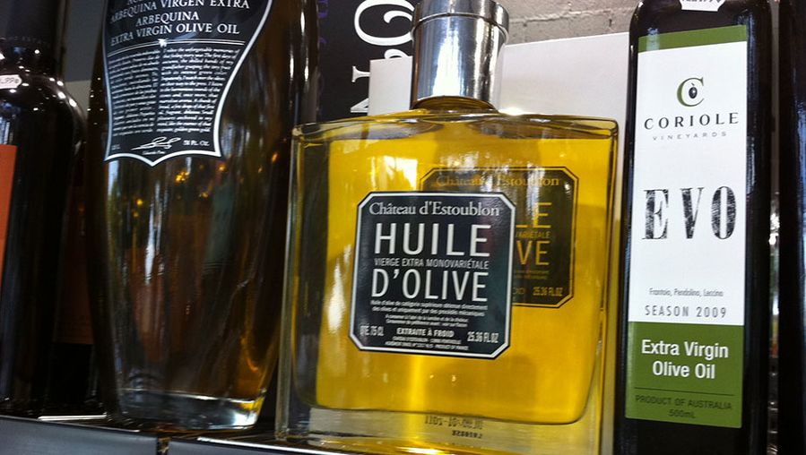The Chanel No 5-style olive oil on sale at the Crown St Grocer nearby.