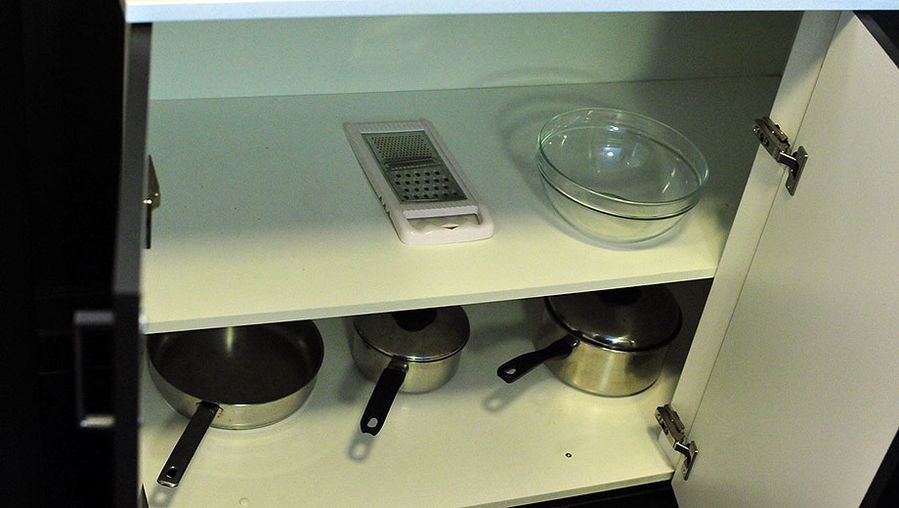 Pots etc in the kitchen cupboard.