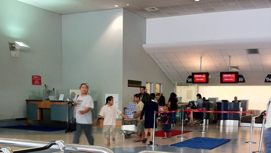 The customs pre-clearance desk (on the left) is a real time-saver