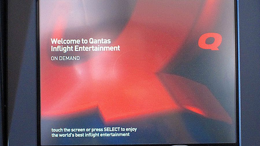 The standard Qantas 747 inflight entertainment system