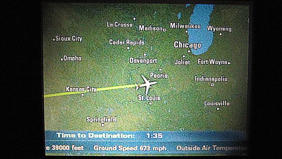 The Airbus A330 from LA to NY has a moving map system that shows more info than the old 747s