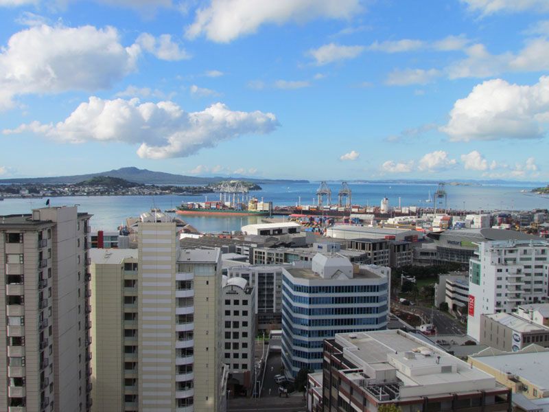 The other side looks out over Auckland Harbour