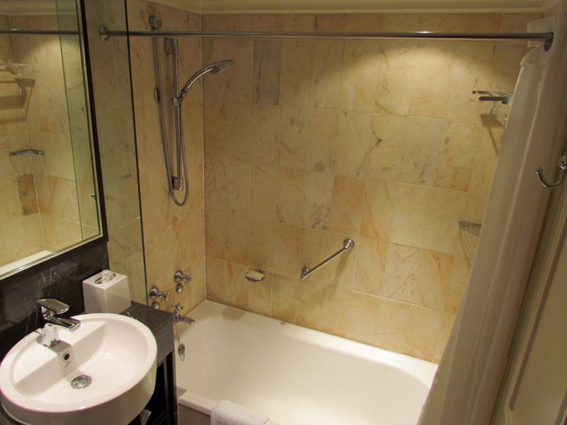 While we generally prefer a separate shower rather than an over-bath, the shower head was great.