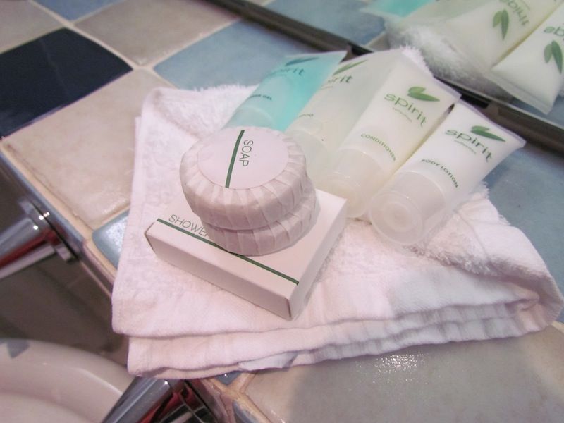 Toiletries are generic, but they do the job.