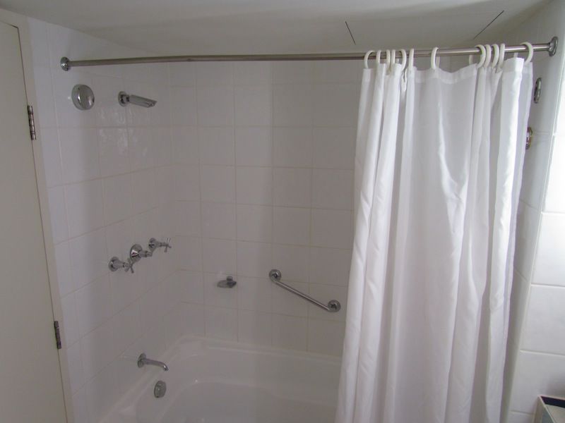 The shower-over-bath was a little odd, because the pressure and water saving shower head didn't exactly work together.