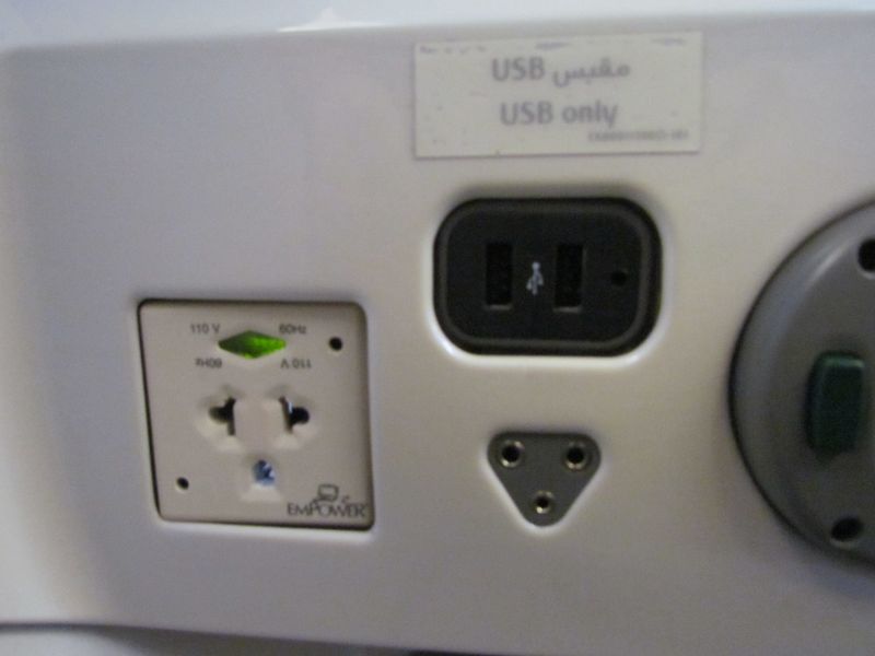 An AC power point plus two USB sockets mean that your electronics will make it to your destination fully charged.