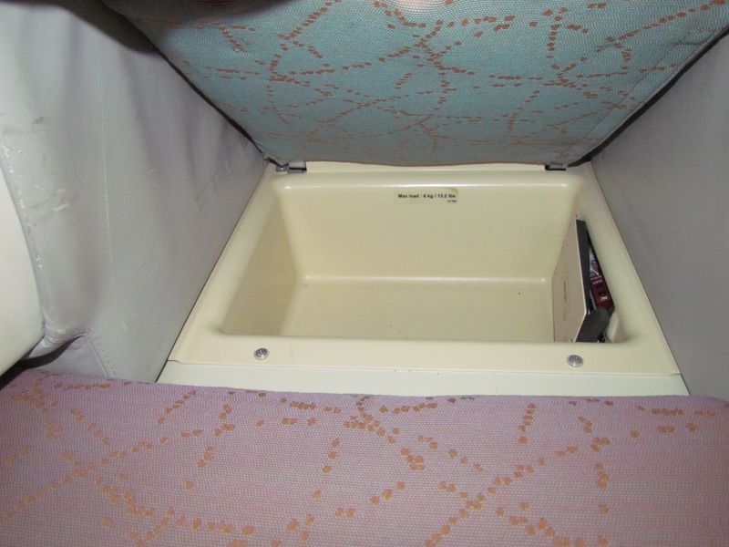 Inside the footwell is a shoe compartment, which could also hold valuables during the night.