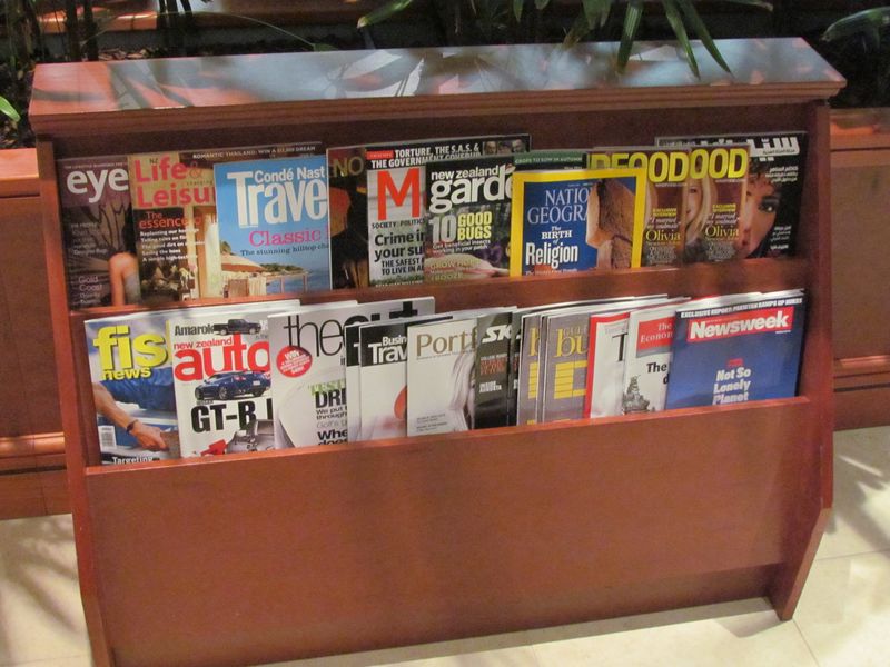 A good selection of magazines will help to while away the time too.