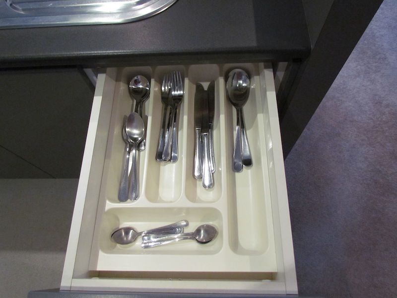 There's enough cutlery and crockery to serve four.